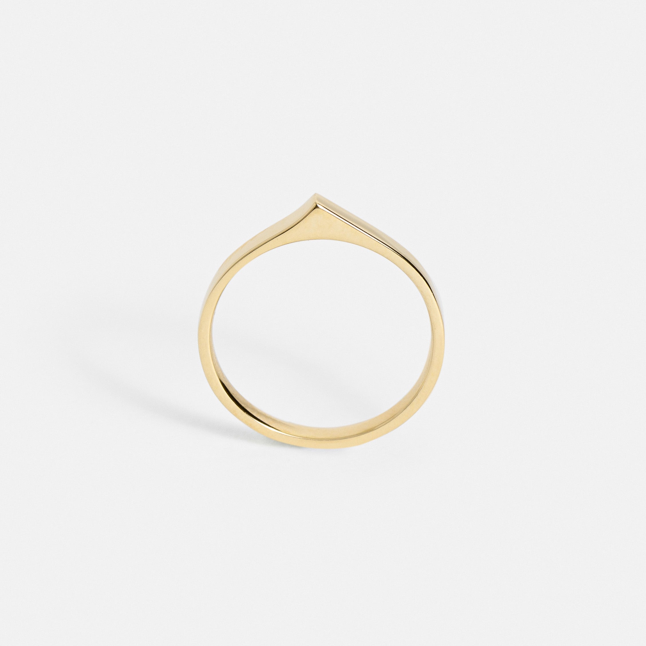 Contemporary Statement Ring with Architectural Design in solid 14k yellow white rose gold by SHW cool fine jewelry store in NYC nearby