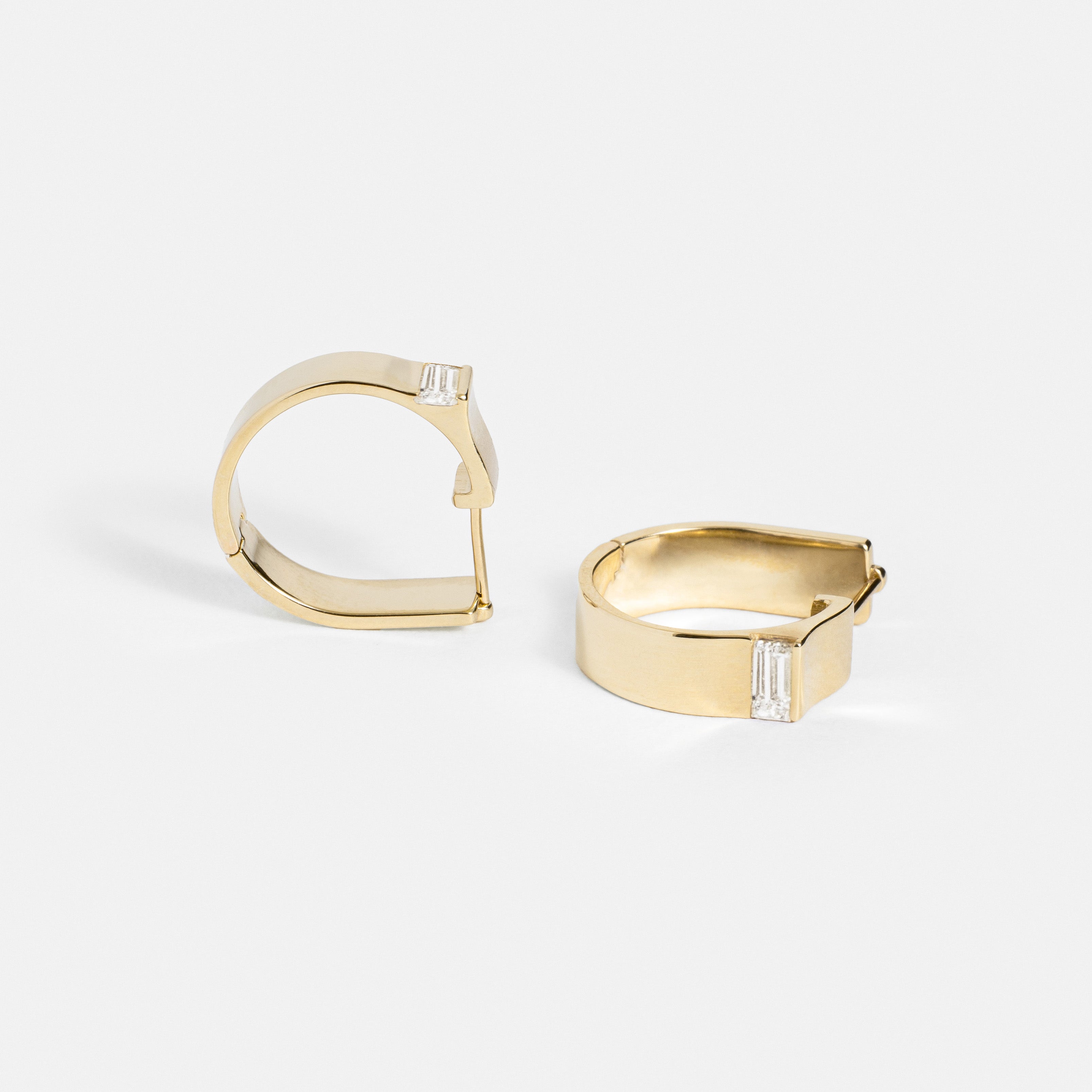 5mm Braga Hoop Earrings with Lab-grown Diamonds
