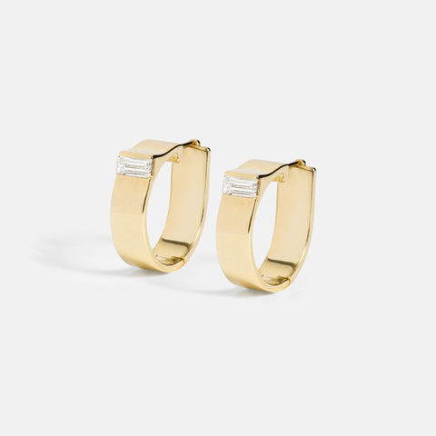 5mm Braga Hoop Earrings with Lab-grown Diamonds