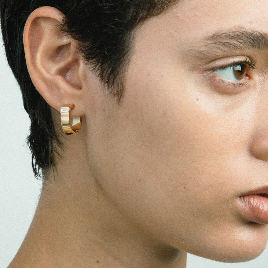 5mm Braga Hoop Earrings with Lab-grown Diamonds