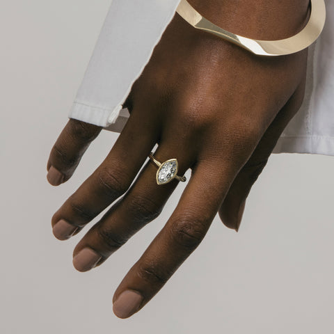 Thin Stack Engagement Ring with Oval 1.0ct 2.0ct 3.0ct lab grown natural diamond in 14 karat 18 karat by SHW Fine Jewelry Soho LES