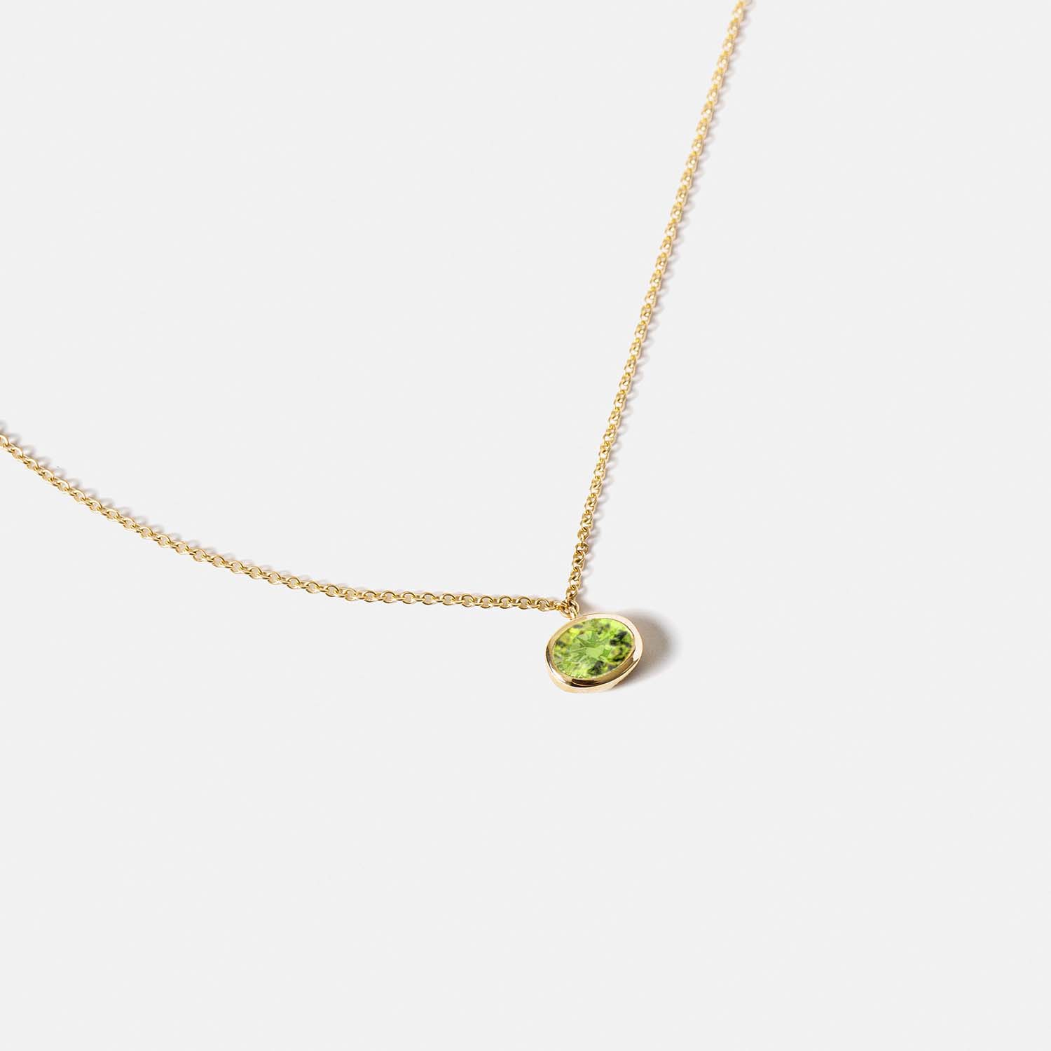 Dana citrine necklace oval gemstone east west bezel pendant November birthstone handmade SHW jewelry studio NYC