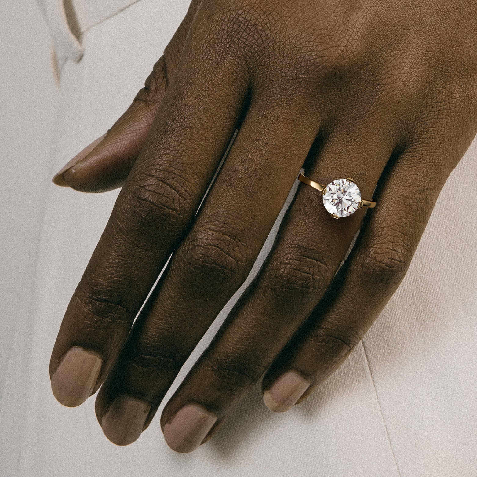 Minimalist Solitaire Ring Style with Round 1 2 3 carat laboratory natural diamond in solid 14karat 18karat gold SHW Jewelry New York City