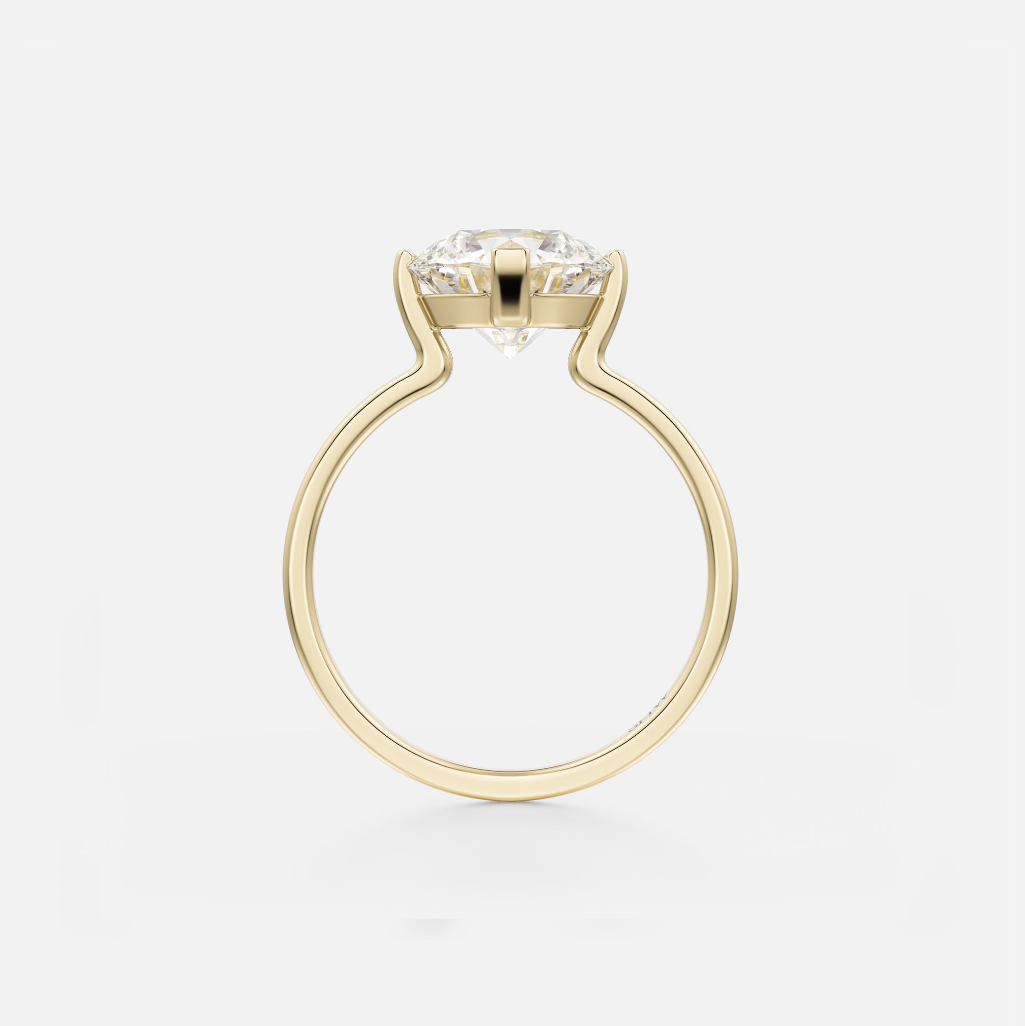 Classic Modern Prong Engagement Ring Design with Round emerald ruby montana sapphire in 14k 18k solid gold platinum SHW Jewelry NYC near me.