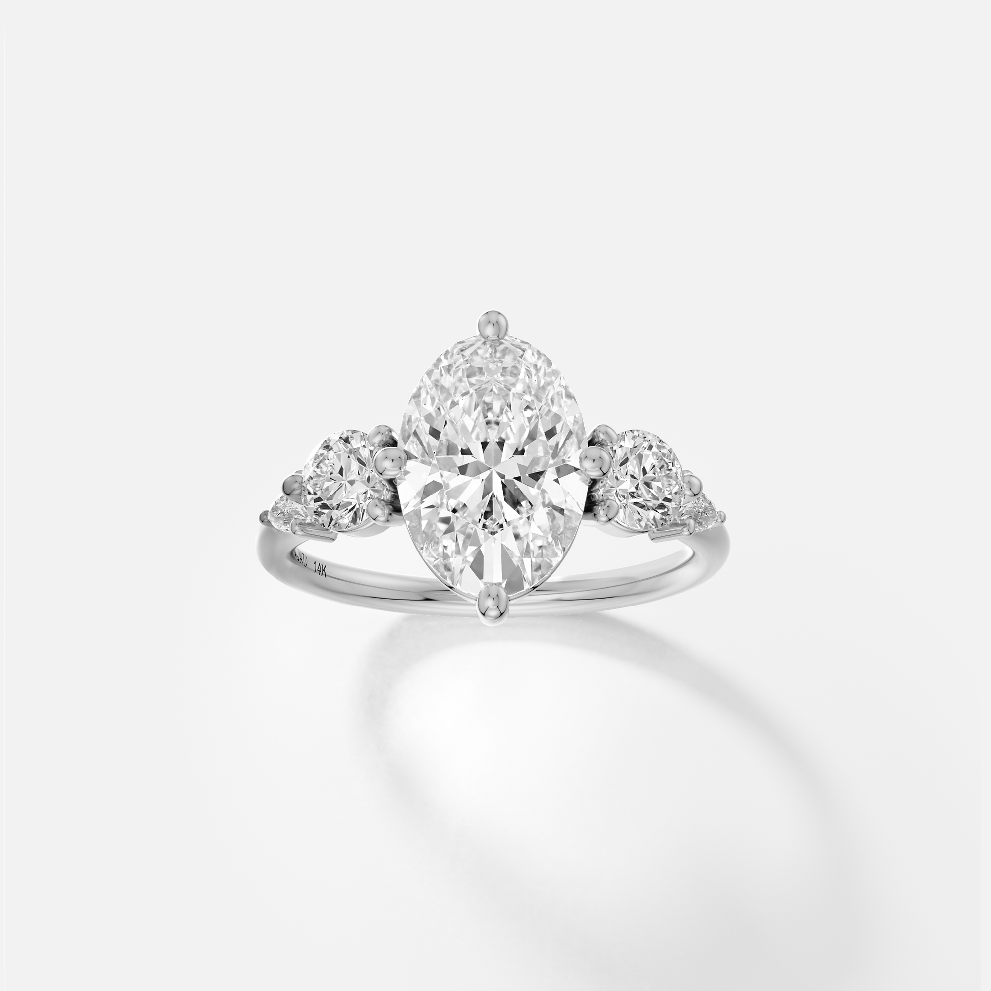 Thin Traditional Modern Engagement Ring style with 1 2 3 carat emerald ruby sapphire in 14k 18k yellow white rose gold by SHW jewelry NYC