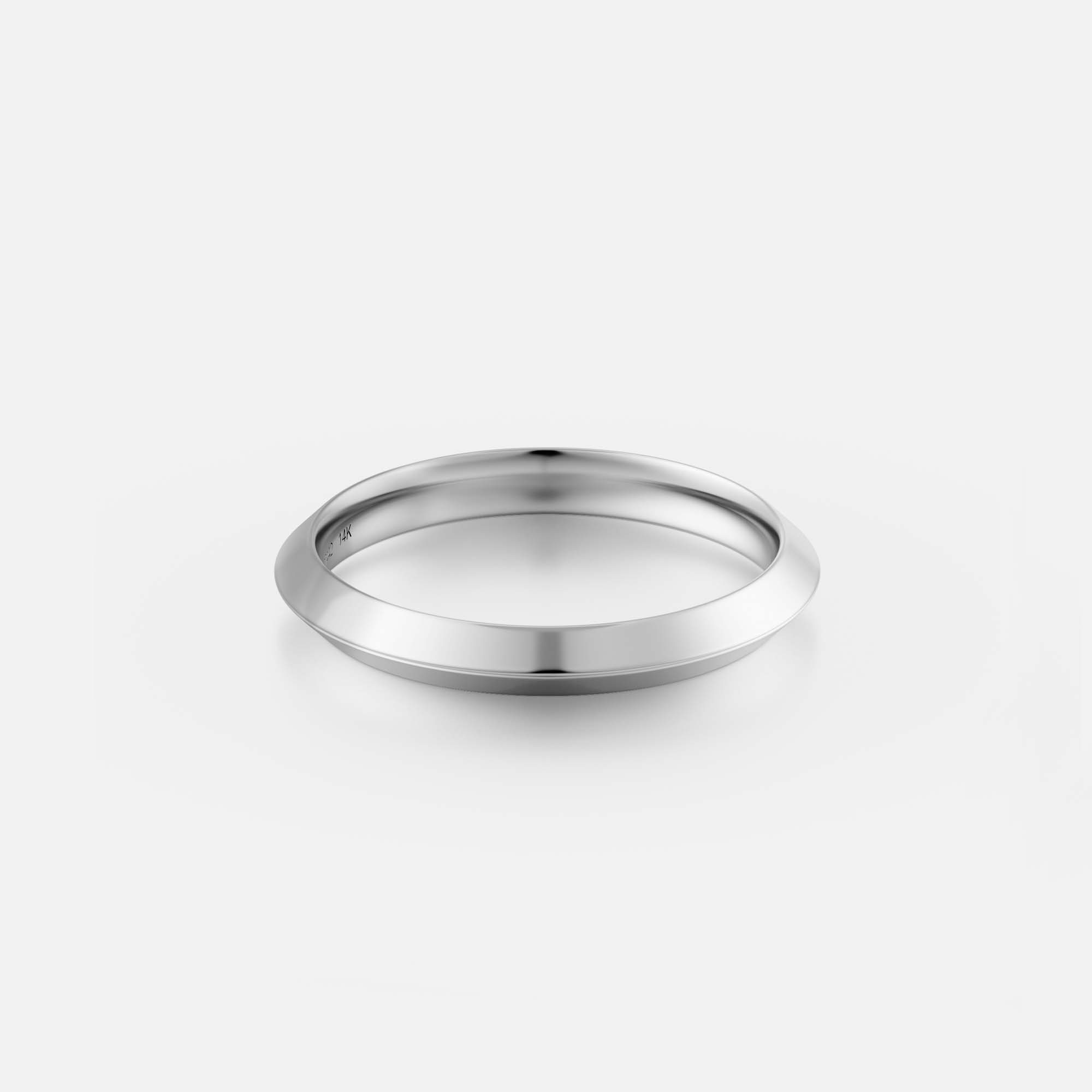 2mm Customizable Knife Edge Womens Wedding Band in solid 14k yellow, white, rose gold, platinum by SHW cool fine jewelry store in NYC