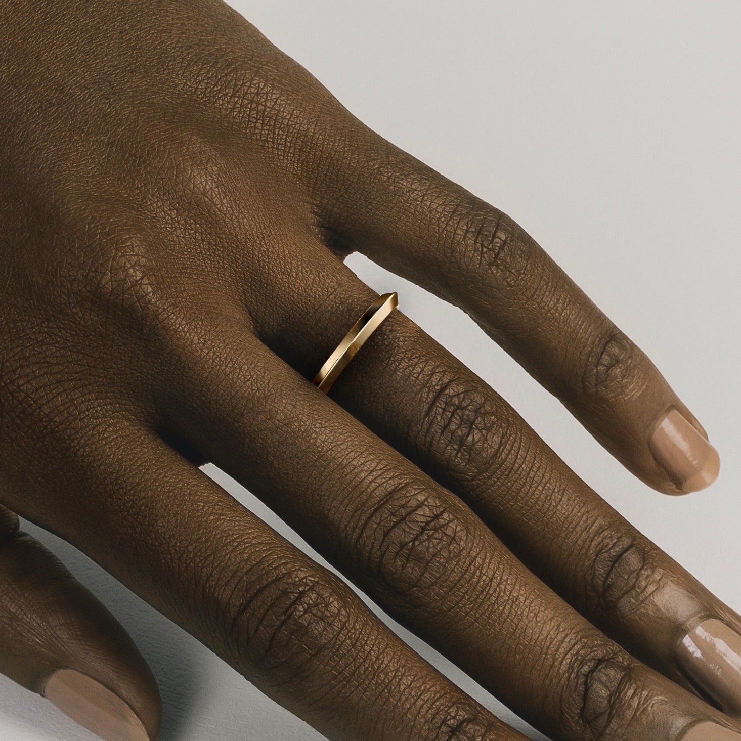 2mm Unusual Dainty Knife Edge Profile Wedding Band for men and women in solid 14k yellow, white, rose gold by SHW best fine jewelry store NYC