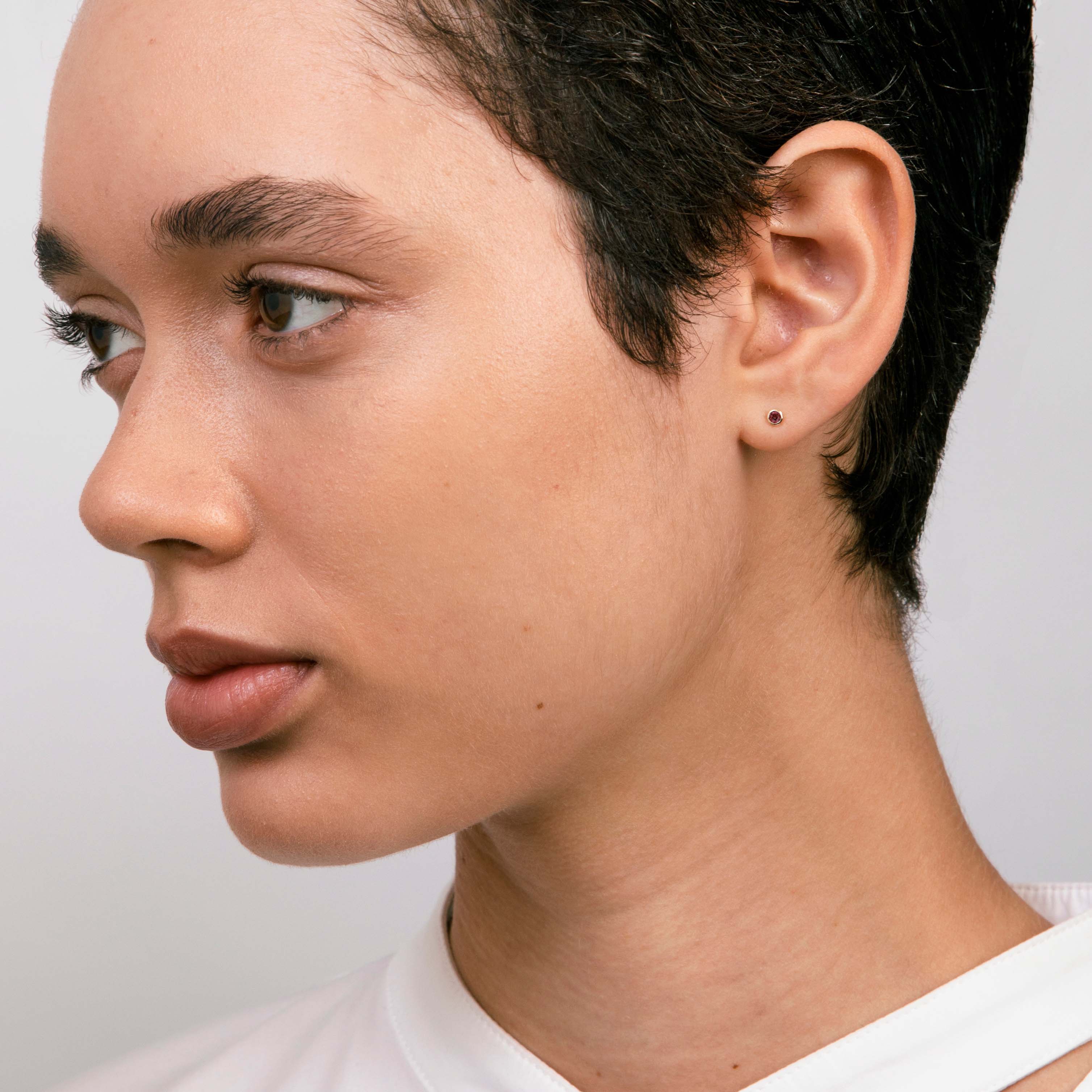 Large Kaya Stud with Ruby