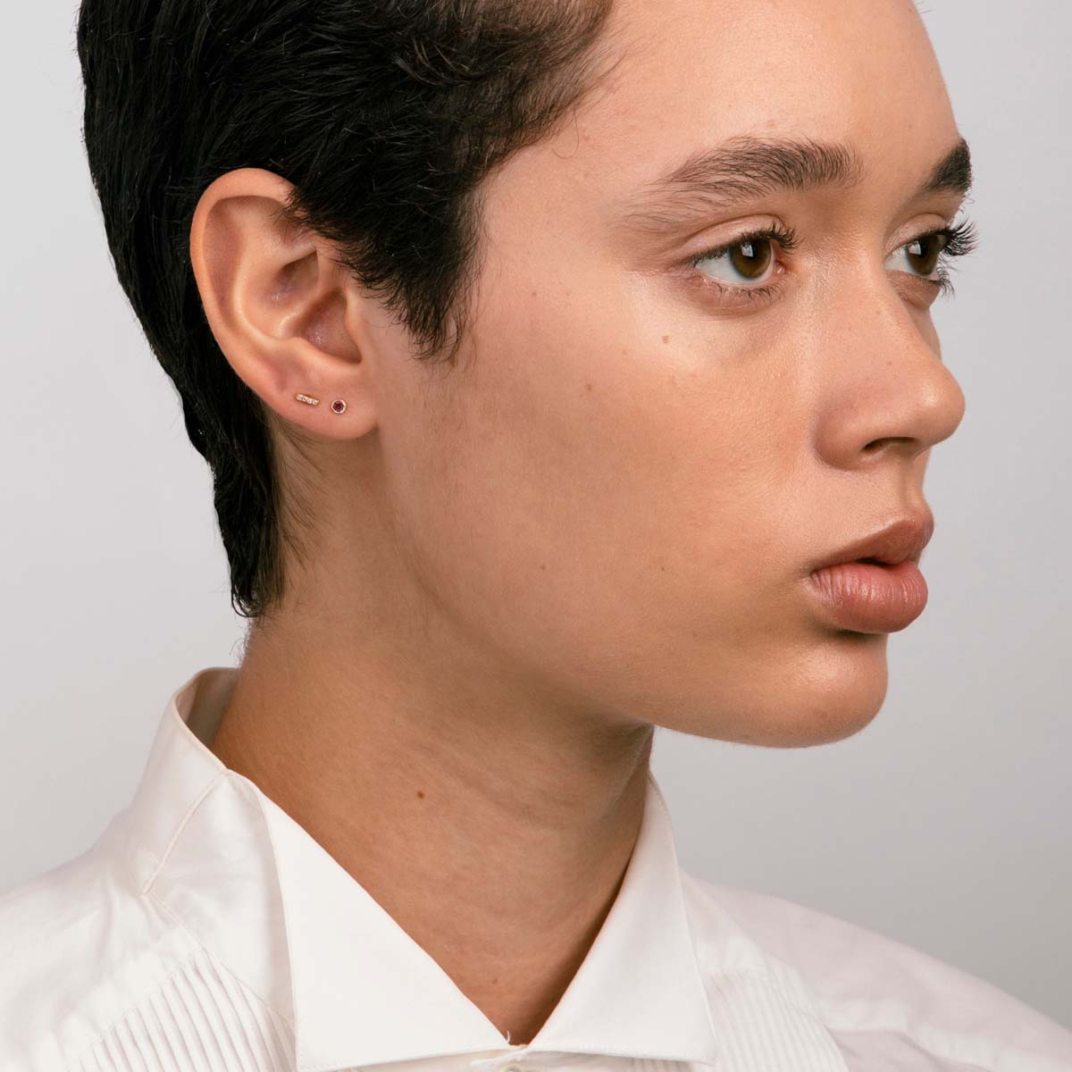 Large Kaya Stud with Ruby