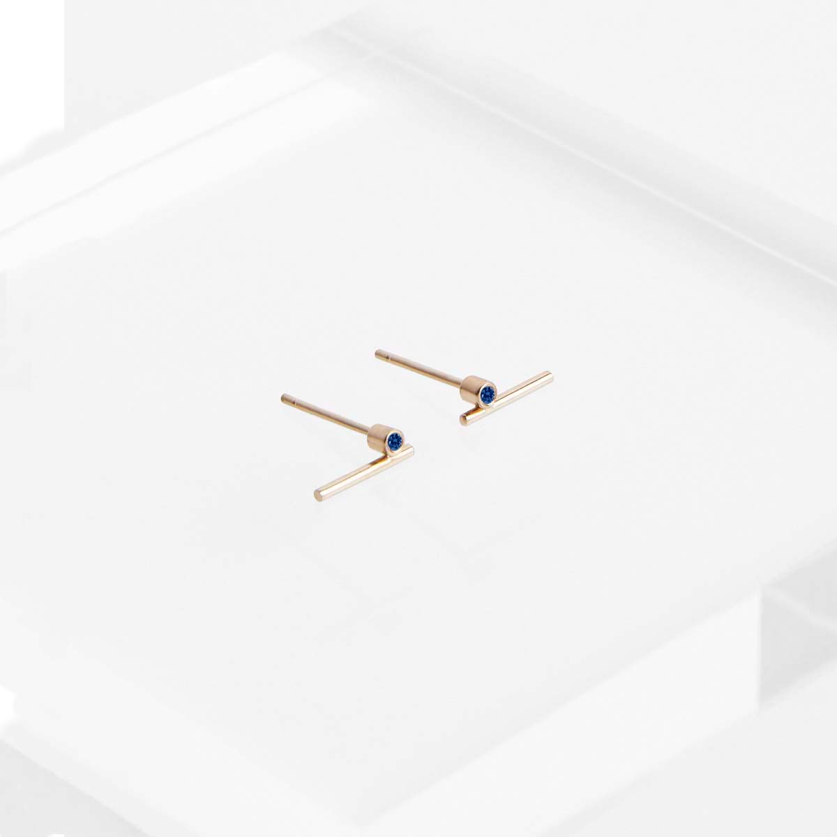 Livi Small Studs with Sapphires