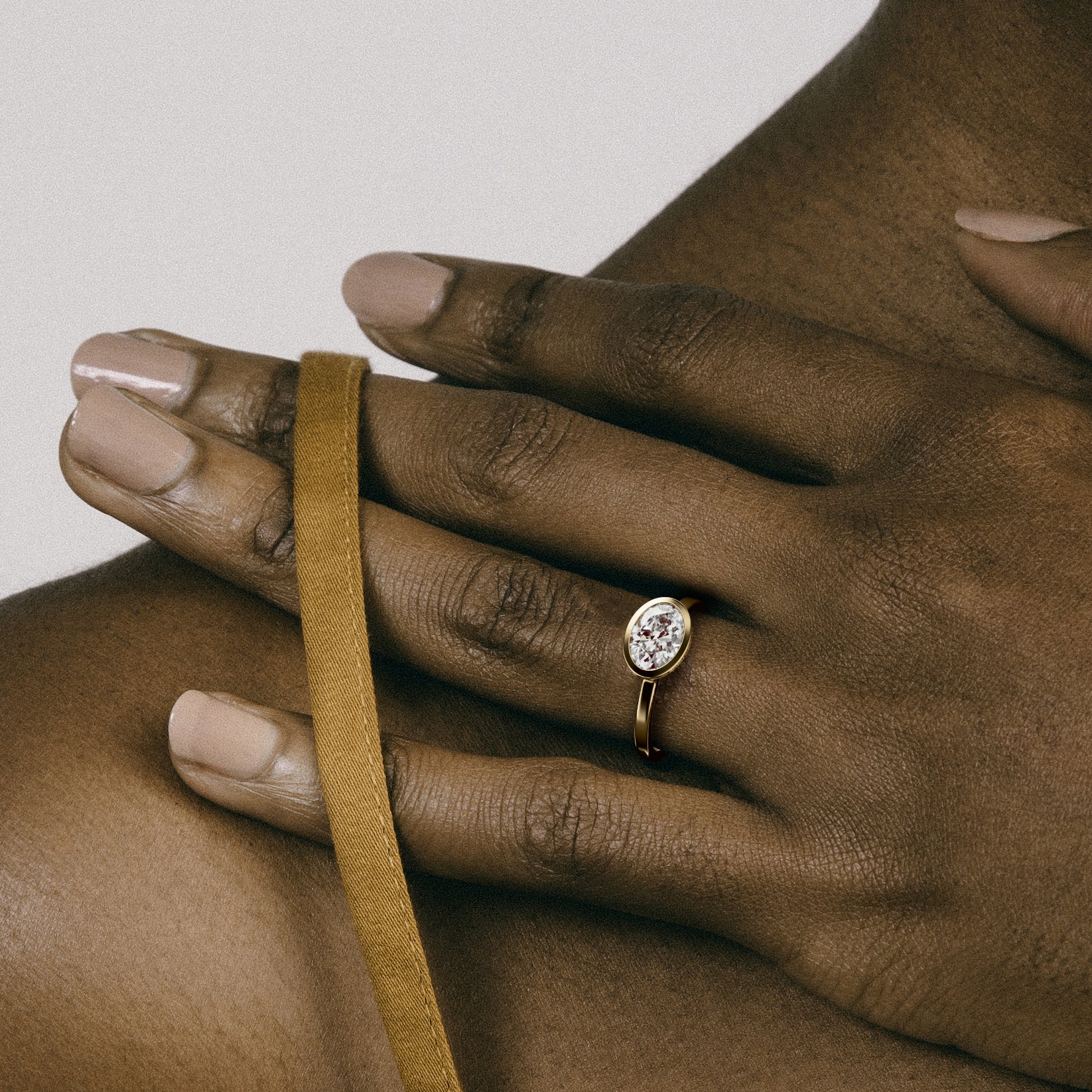 Customized Unique Engagement Ring with East-West Oval 1.0ct 2.0ct 3.0ct lab-grown natural diamond 14k 18k SHW Fine Jewelry Manhattan NYC