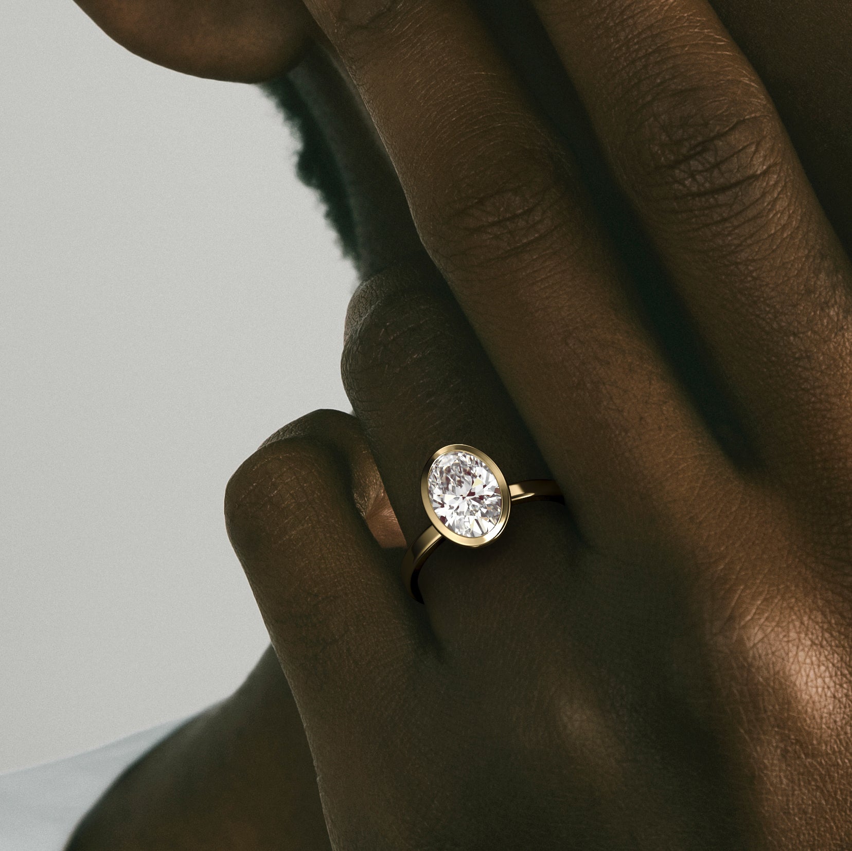 Cool Engagement Ring with Oval 1.0ct 2.0ct 3.0ct lab-grown natural diamond in 14k 18k SHW Fine Jewelry East Village Downtown New York City