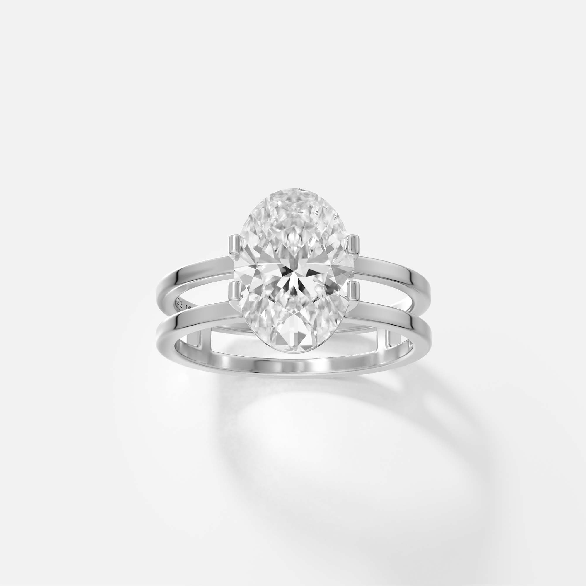 Minimalist Cool Engagement Ring with Oval 1 2 3 carat canadian canada diamond 14k 18k gold by SHW famous Fine Jewelry stores in NYC NJ