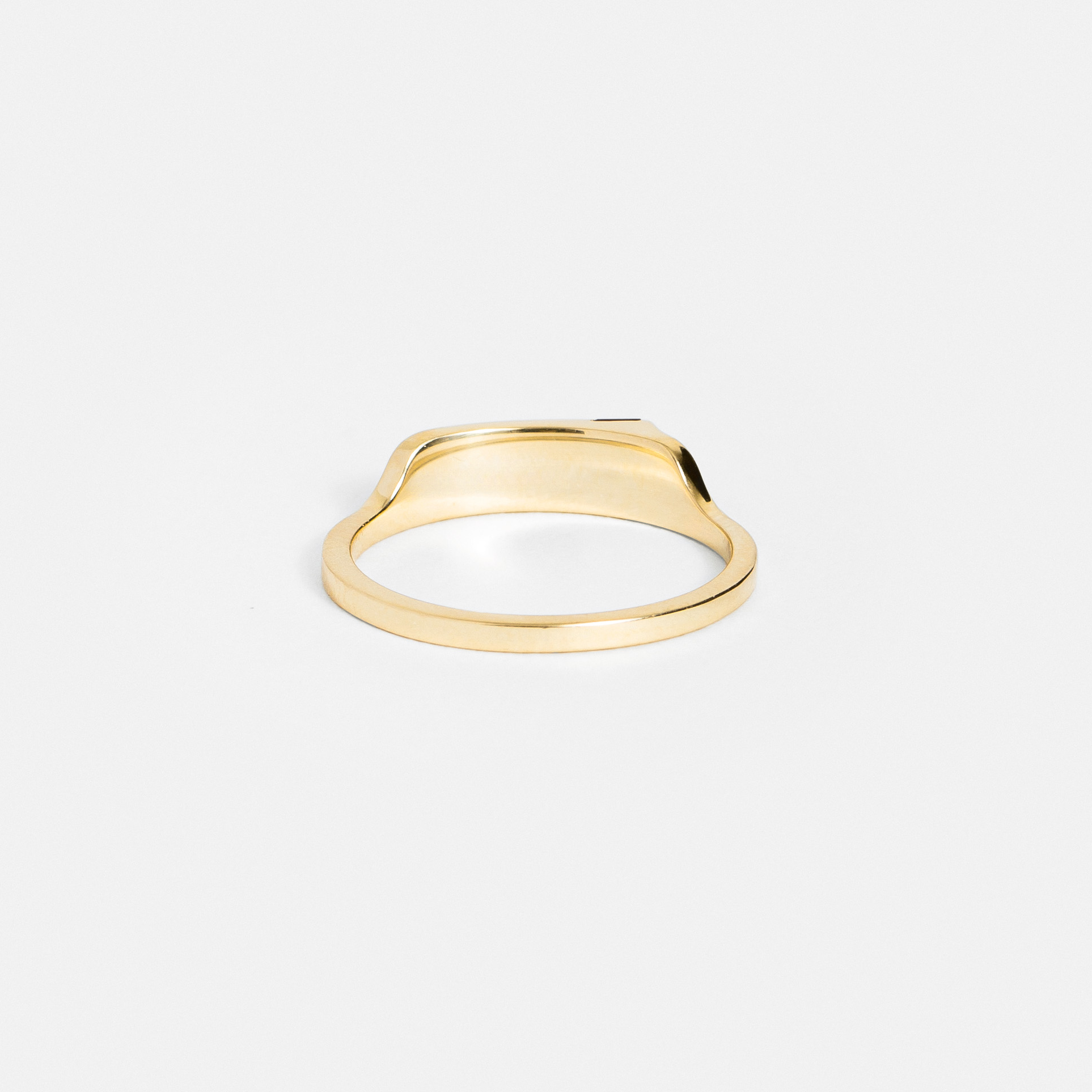 Unusual Shaped Wedding Ring with Baguette-cut Mined Ruby Gemstone in solid 14k yellow, white, rose gold by SHW famous fine jewelry shop NYC