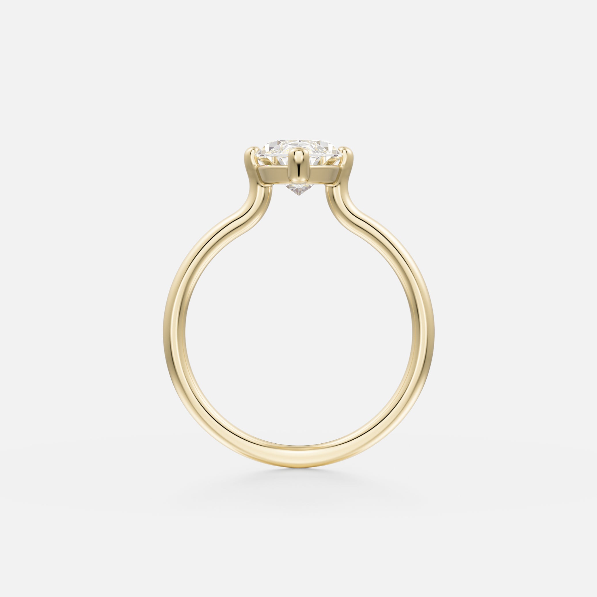 Hook Dainty Engagement Ring with Marquise 1ct 2ct 3ct Lab created or Natural Diamond Sapphire in 14 karat 18 karat gold by SHW Fine Jewelry