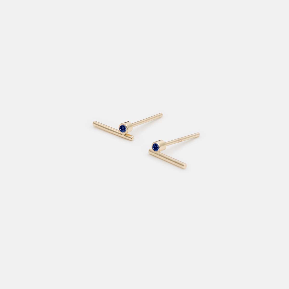 Livi Small Studs with Sapphires