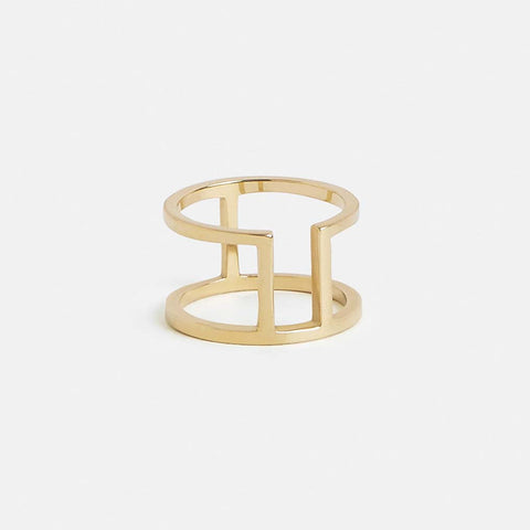 Cote Unisex Ring in 14k Gold by SHW Fine Jewelry NYC
