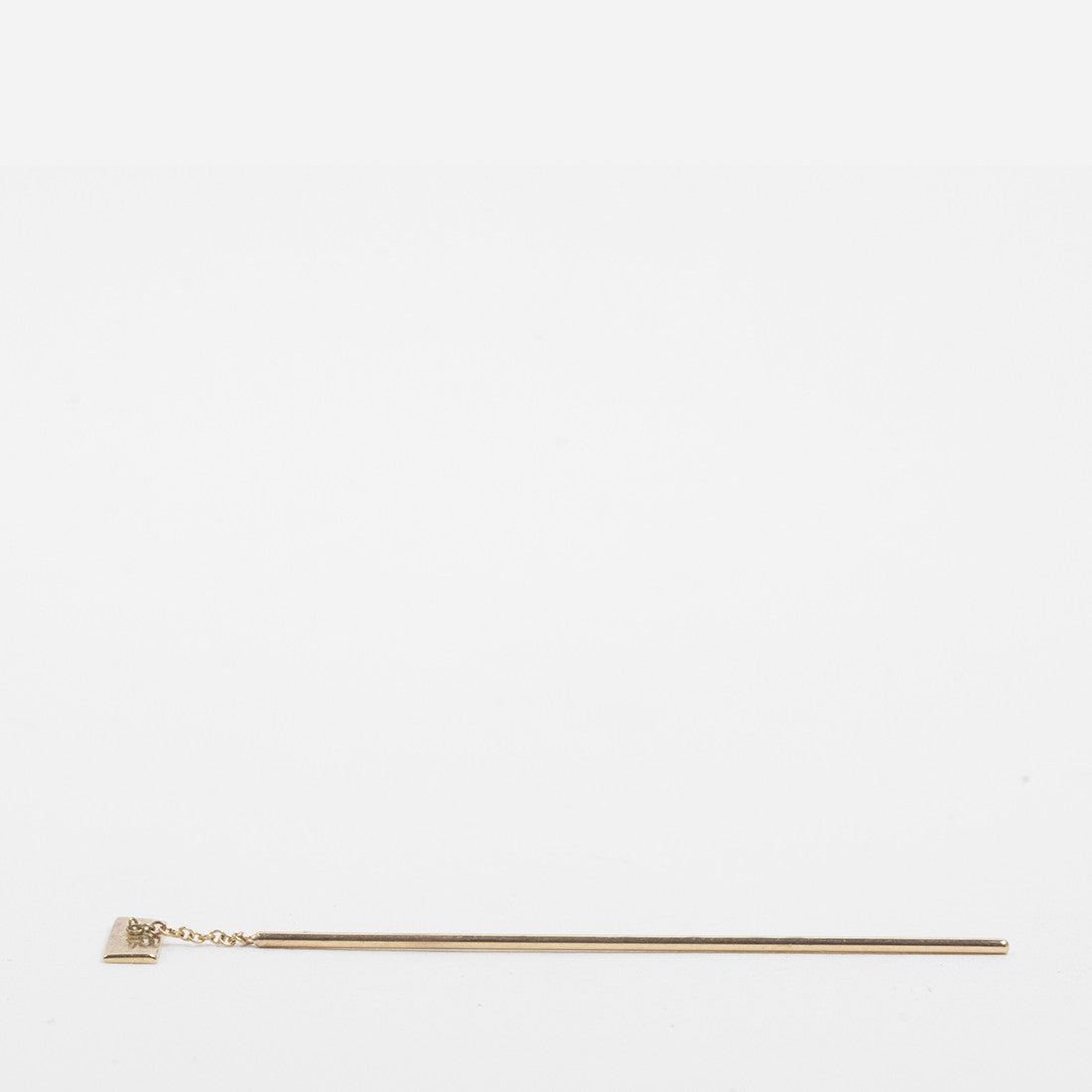 Tili Long Simple Pull Through Earring in 14k Gold By SHW Fine Jewelry NYC