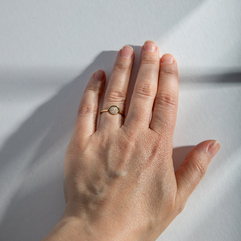 Bodu Handmade Ring in 14k Gold set with lab-grown diamonds By SHW Fine Jewelry NYC