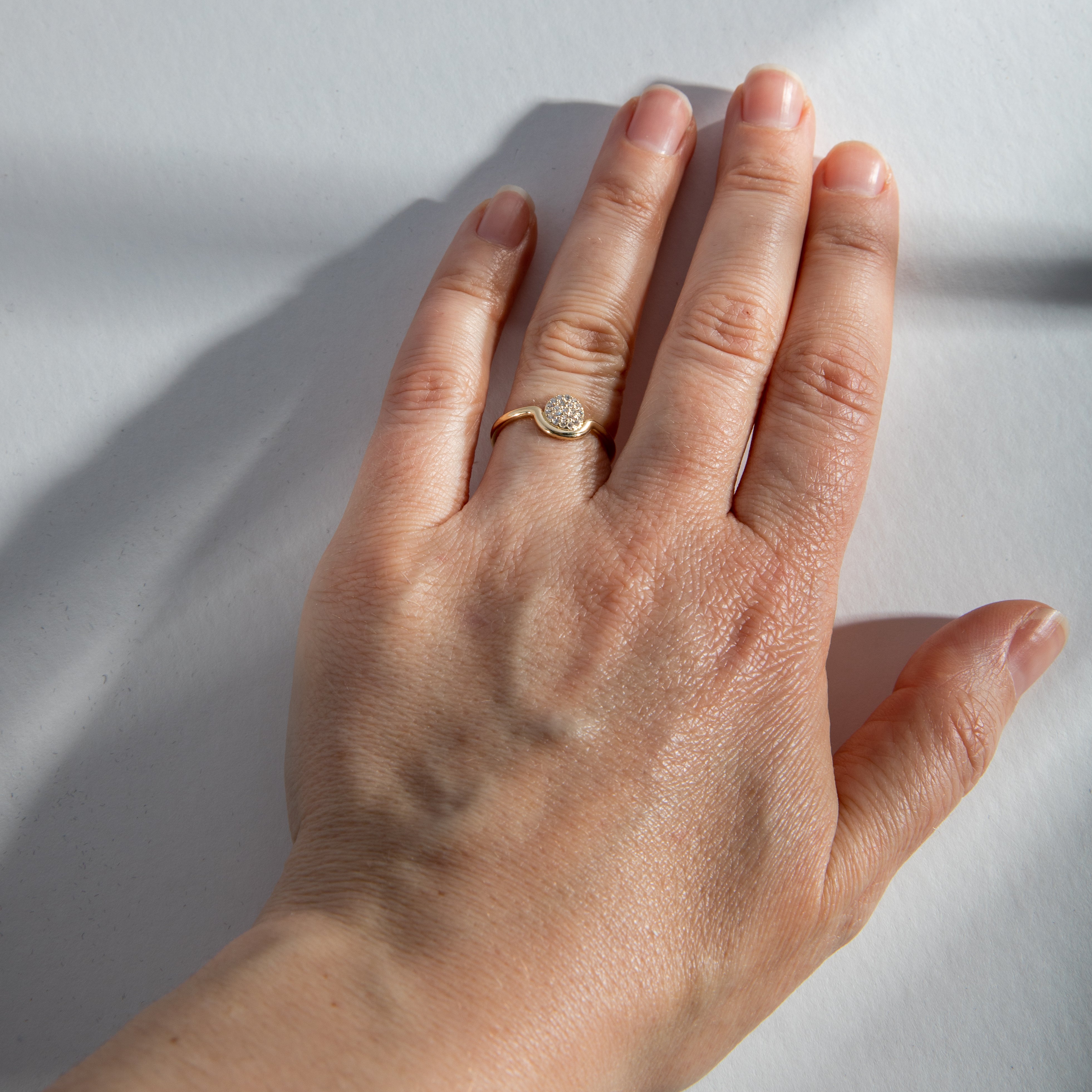 Bodu Designer Ring in 14k Gold set with lab-grown diamonds By SHW Fine Jewelry NYC