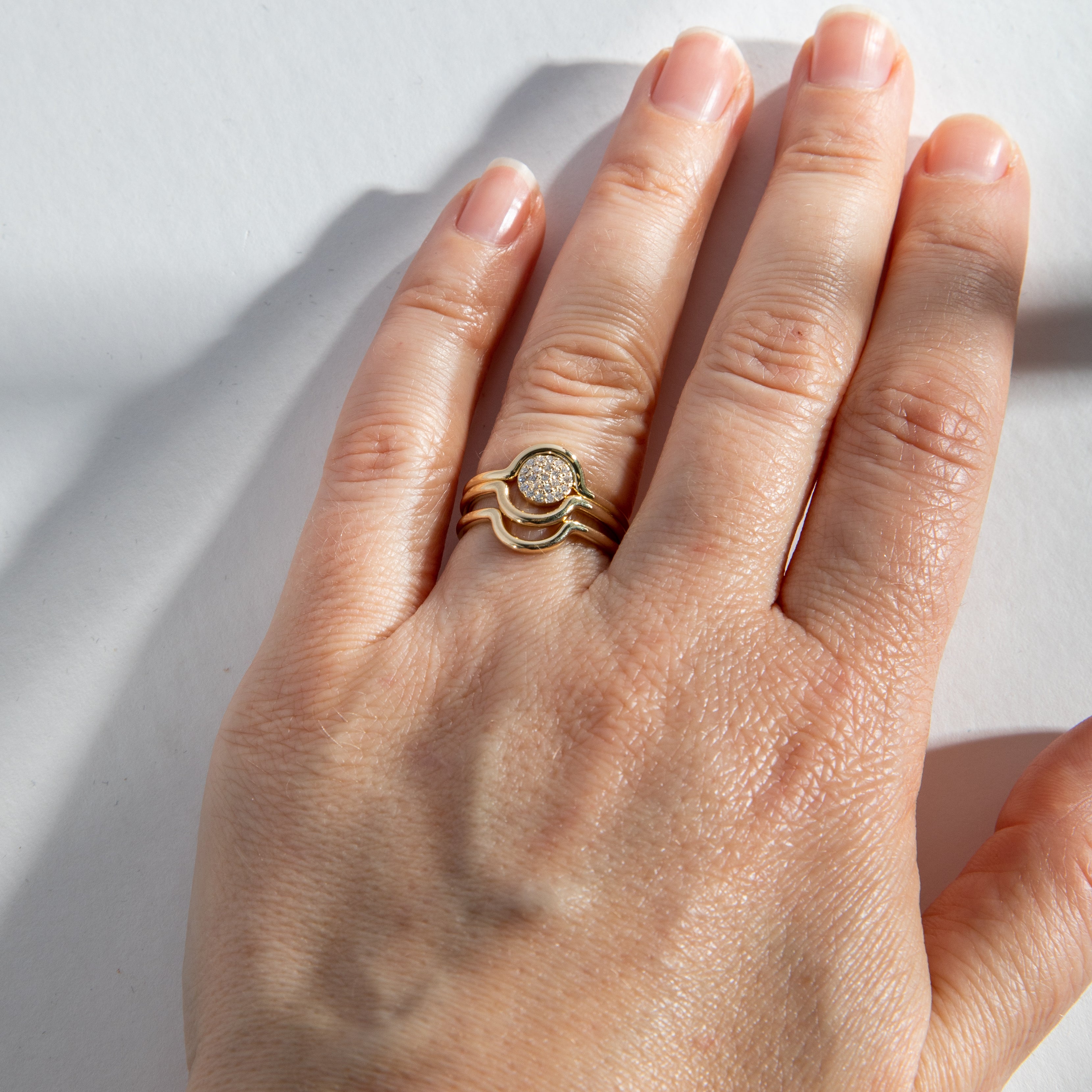 Bodu Designer Ring in 14k Gold set with lab-grown diamonds By SHW Fine Jewelry NYC