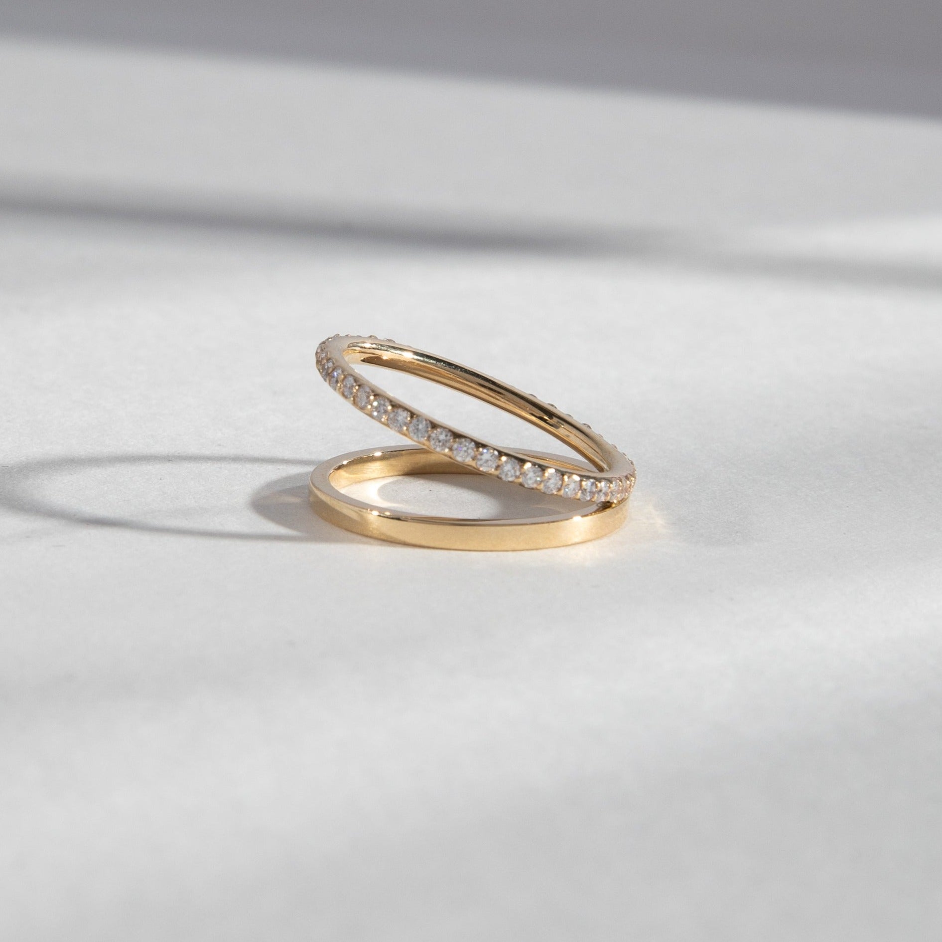 Codu Cool Ring in 14k Gold set with lab-grown diamonds By SHW Fine Jewelry NYC