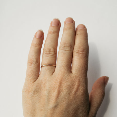 VIvi designer ring in 14k Gold set with rubies