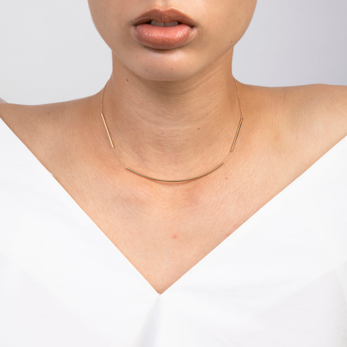 Sava Simple Choker in 14k Gold By SHW Fine Jewelry New York City