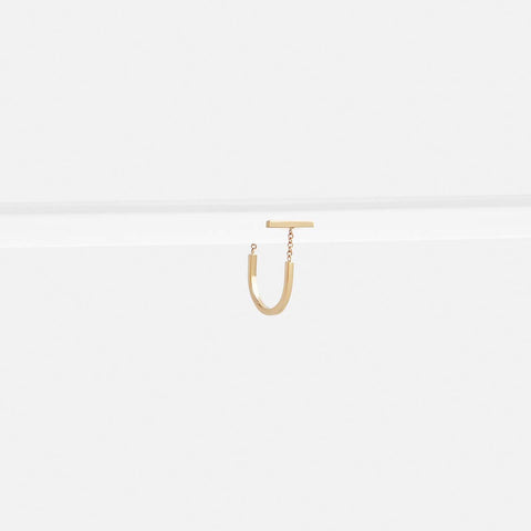 Mini Turi Simple Hug Earring in 14k Gold By SHW Fine Jewelry NYC