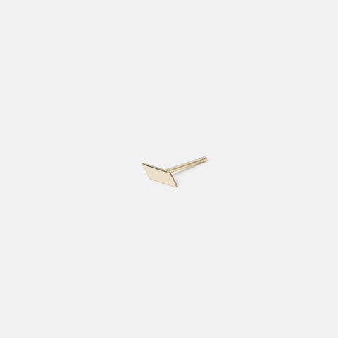  Tiva Minimal Bar Stud in 14k Gold By SHW Fine Jewelry NYC