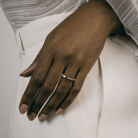 Unique Wedding Band with baguette natural mined white diamonds all around in solid 14k or 18k gold by SHW famous fine jewelry store in NYC