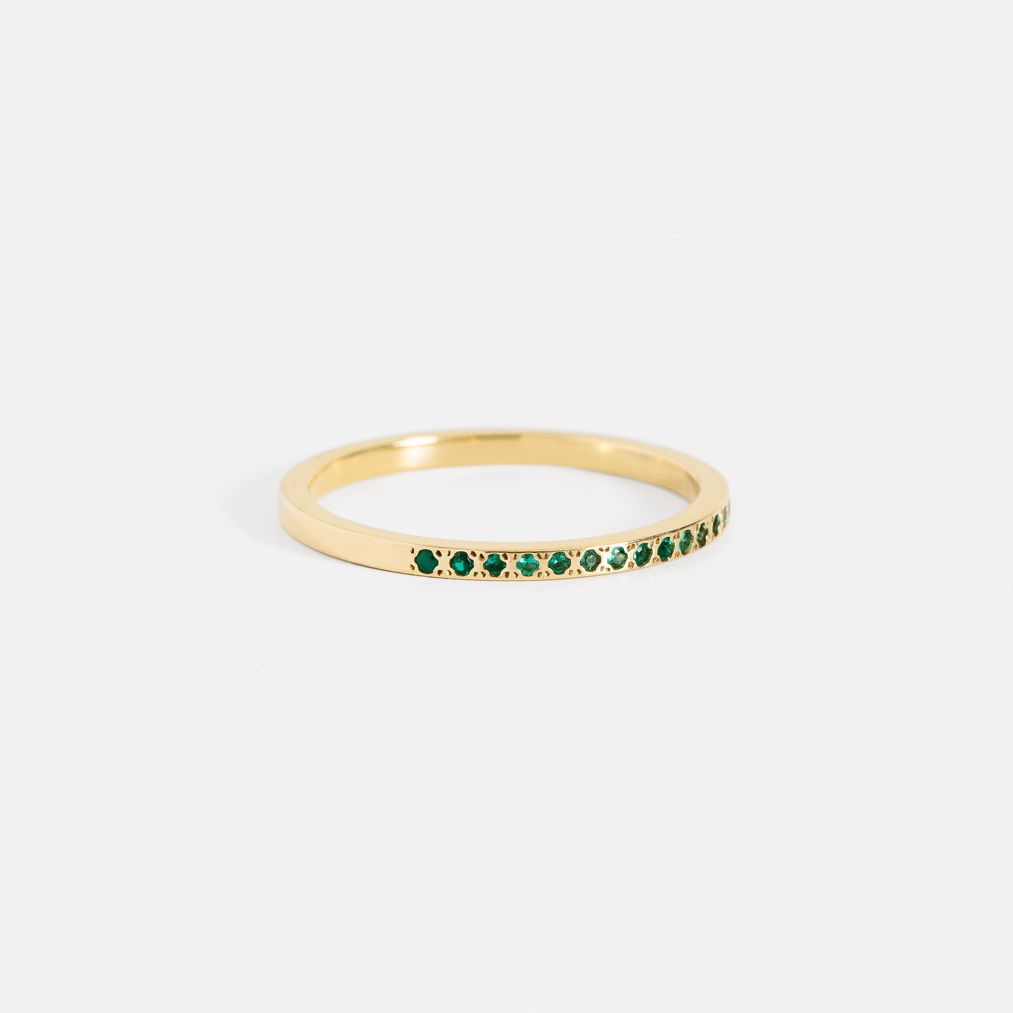 Delicate Thin Pave Diamond Wedding Ring in Solid 14 karat gold by SHW fine jewelry NYC