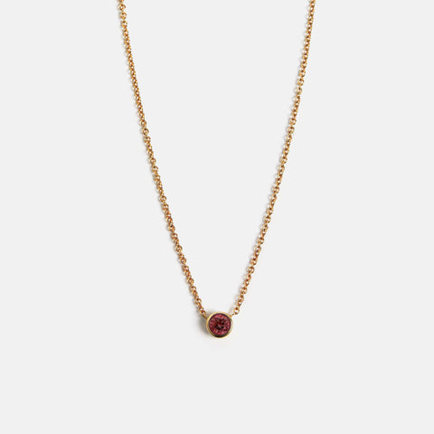 Simple aquamarine pendant necklace birthstone for March in 14 karat 18 karat yellow white or rose gold SHW jewelry store NYC