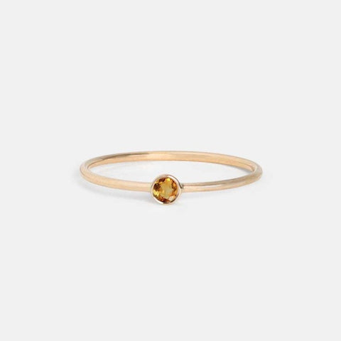 Large Kaya Ring with Citrine