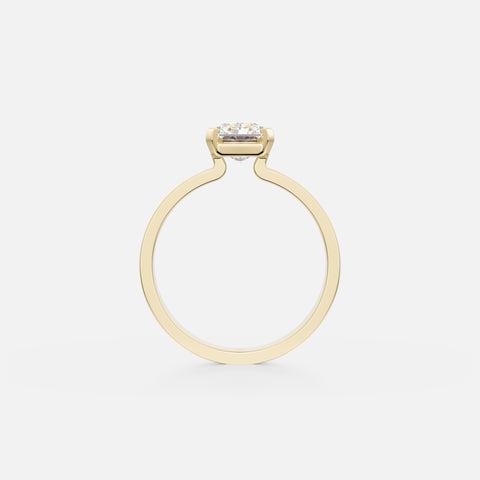 Simple Prong Setting Engagement Ring with Radiant-cut lab grown natural diamond in 14 karat 18 karat gold by SHW nearby NYC East Village