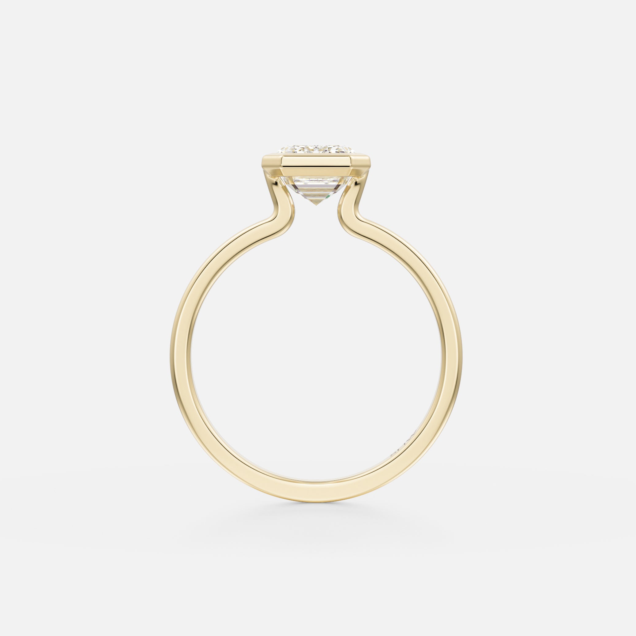 Minimal Engagement Ring Style with Emerald cut 1ct 2ct 3ct montana blue green teal sapphire in 14 karat 18 karat gold by SHW fine Jewelry
