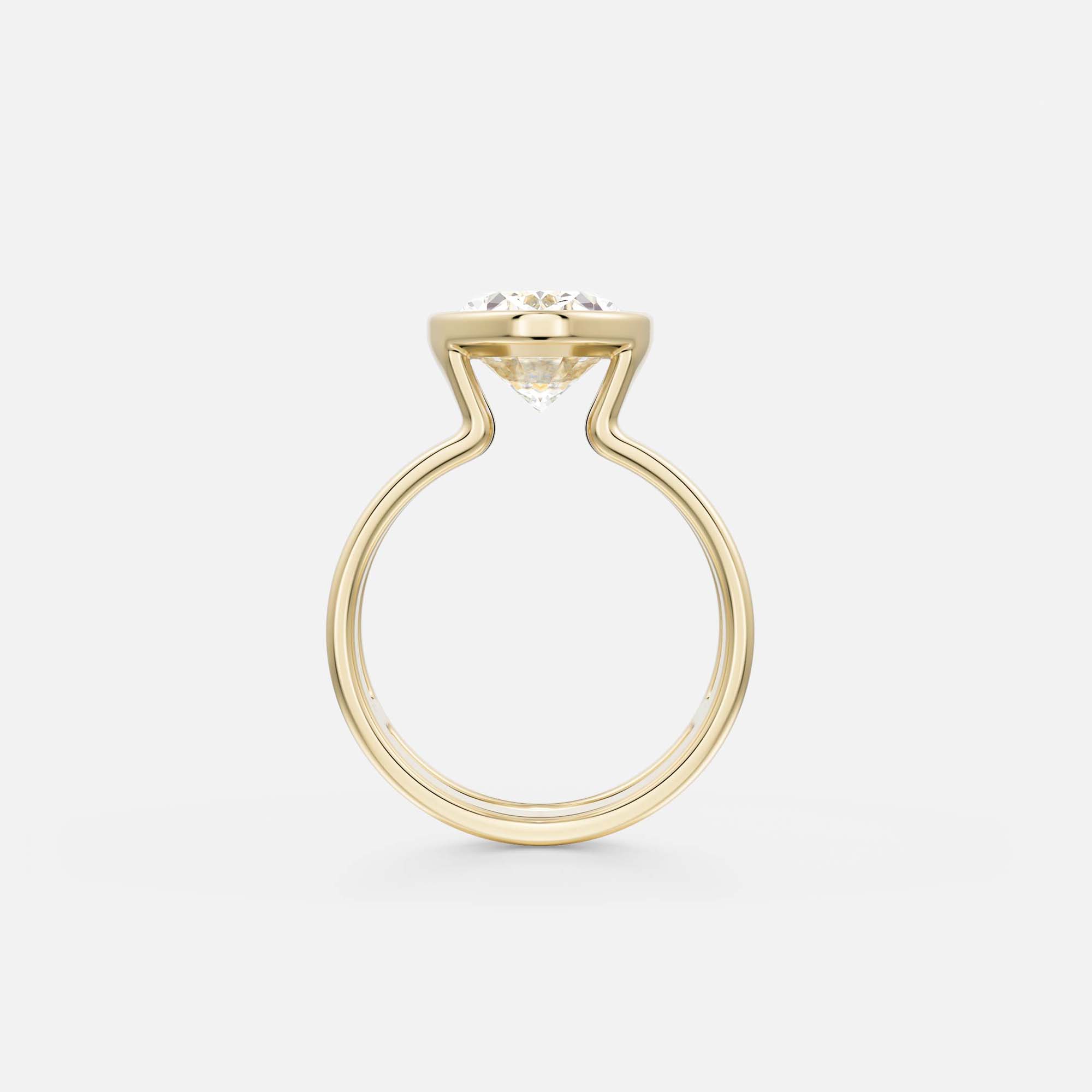 Contemporary Open Band Engagement Ring Setting with North South Oval Blue Green Teal Sapphire in 14 Karat 18 Karat Gold SHW East Village Jewelry Stores