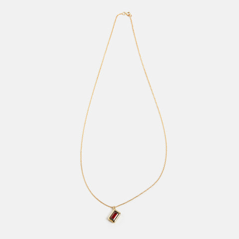 Mia Necklace with Garnet