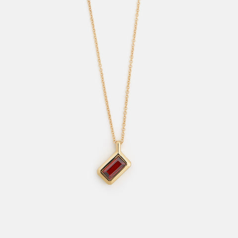 Mia Necklace with Garnet