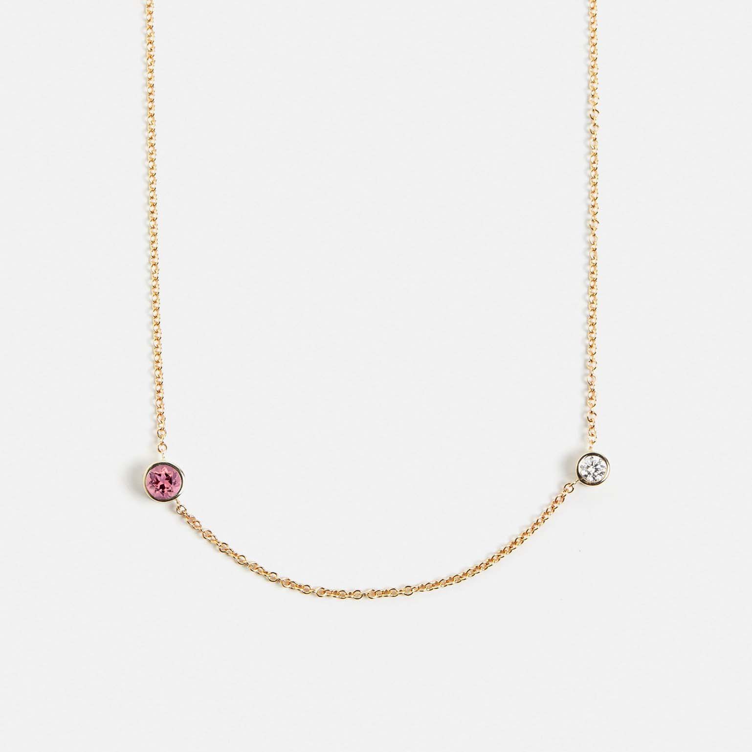 Sena Necklace with Pink Tourmaline and Diamond