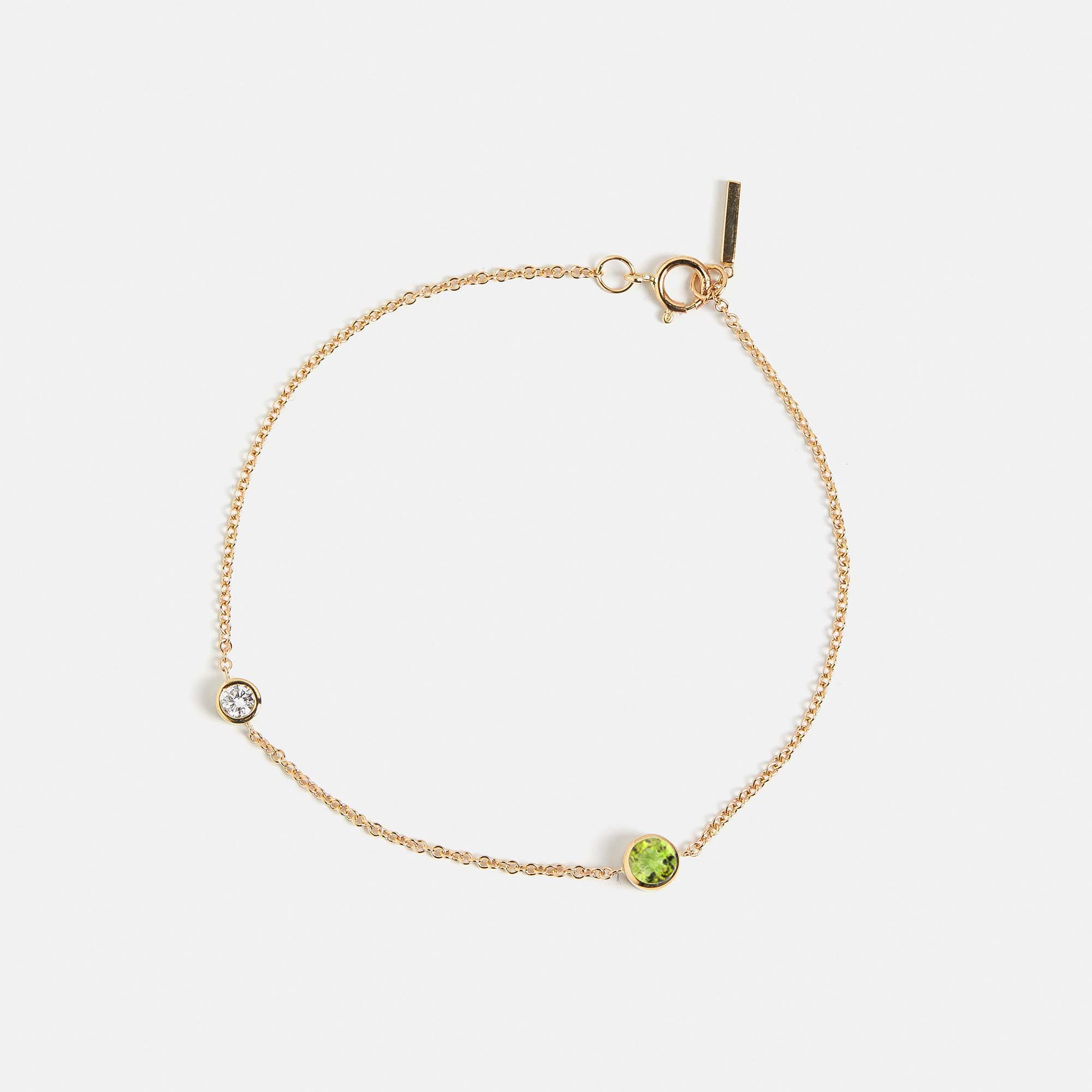 Sena Bracelet with Aquamarine and Diamond