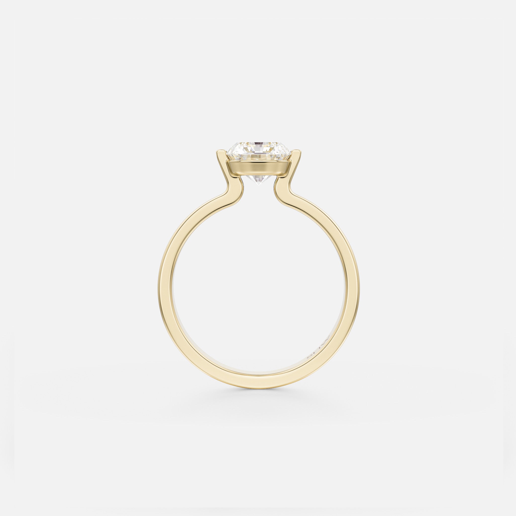 Unique Suspended Engagement ring setting with Cushion blue green teal sapphire in 14 karat 18 karat gold SHW New York City jewelry stores
