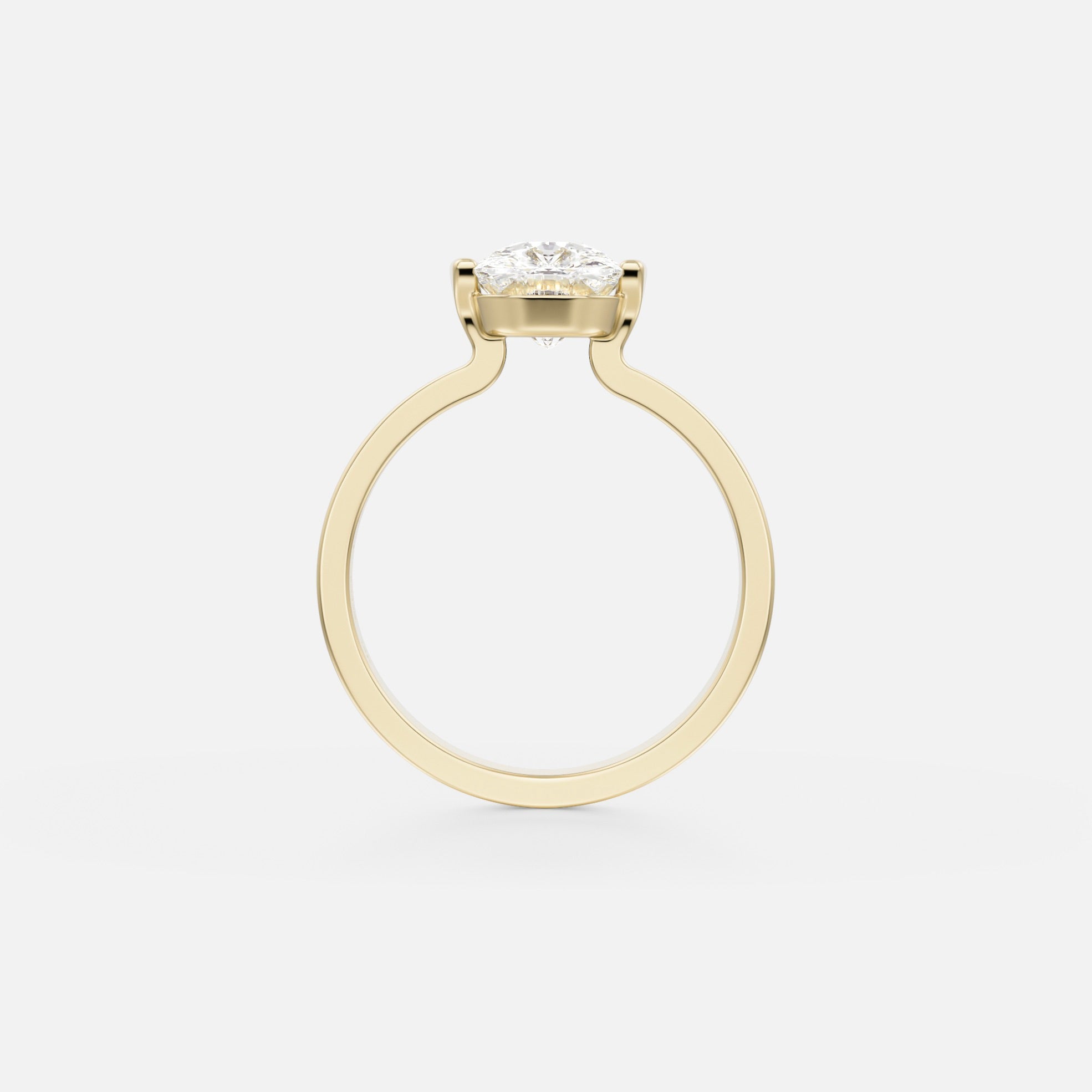 Unique Suspended Engagement ring setting with Cushion blue green teal sapphire in 14 karat 18 karat gold SHW New York City jewelry stores