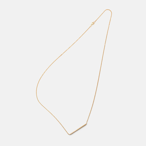 Unique Necklace with dainty chain and minimal pendant in solid 14k or 18k gold by SHW best fine jewelry store in Manhattan NYC nearby