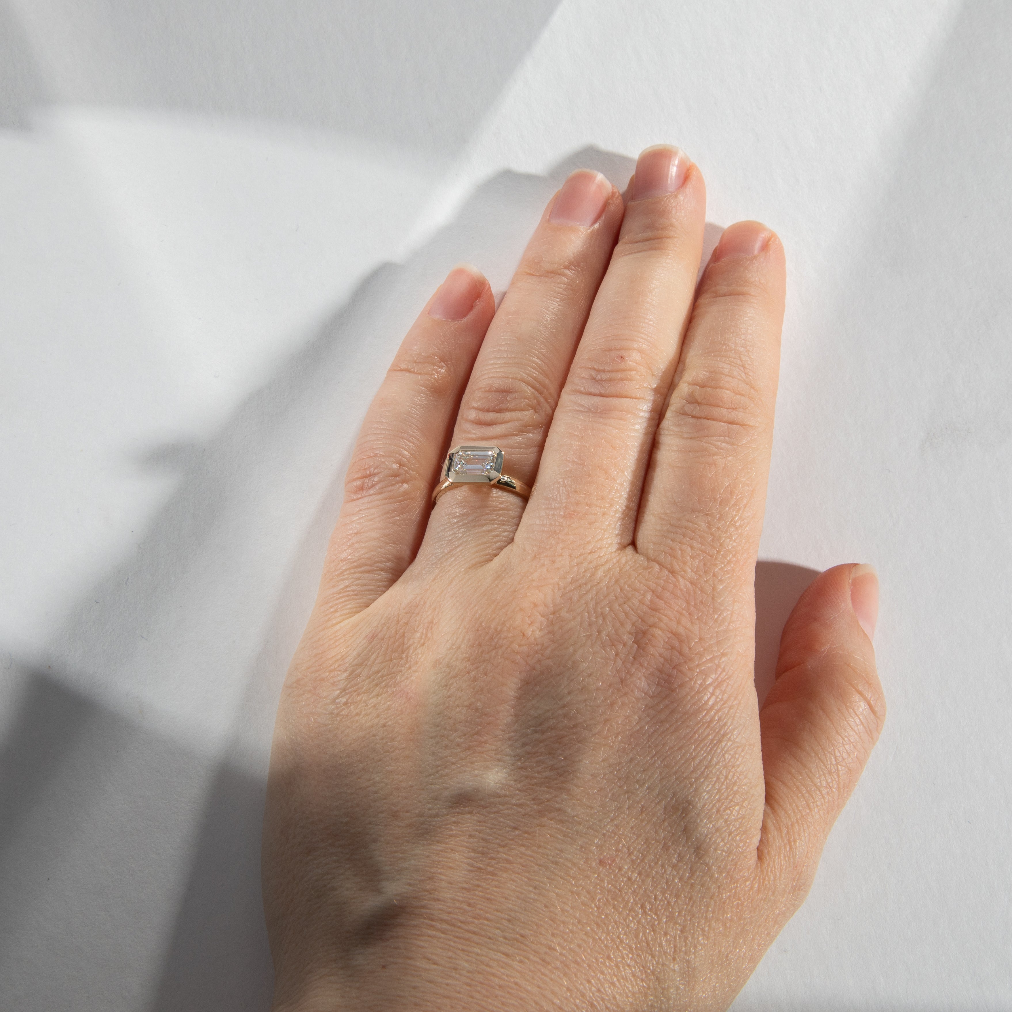 Handmade Vilke Ring in 14k Yellow Gold With 1.02ct ethical Lab-grown Diamond made in NYC by SHW fine Jewelry