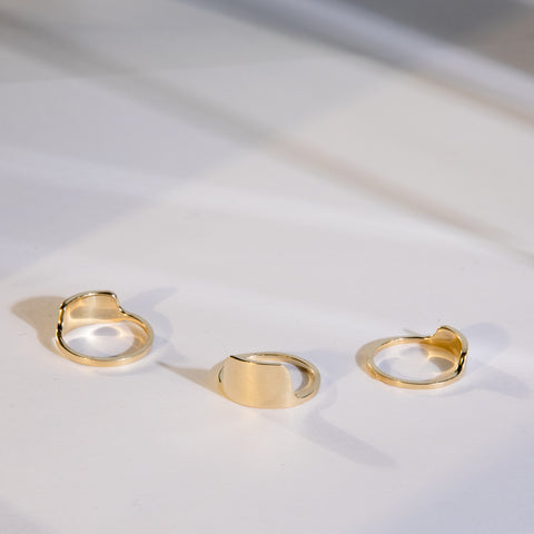 Tylu Unisex Ring in 14k Gold By SHW Fine Jewelry NYC