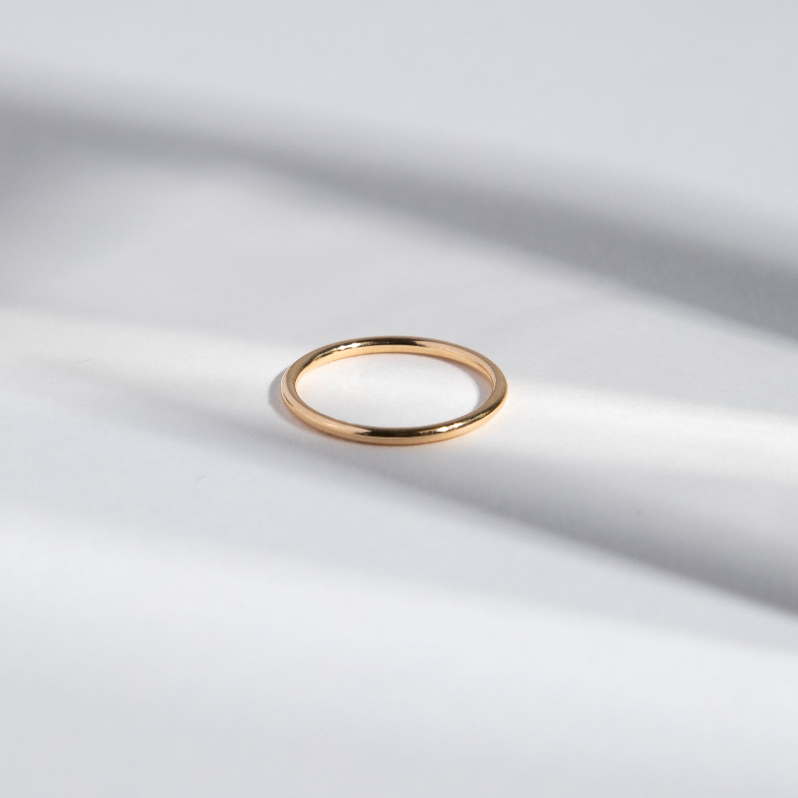1.5mm Minimal Domed Band in 14k Gold By SHW Fine Jewelry NYC