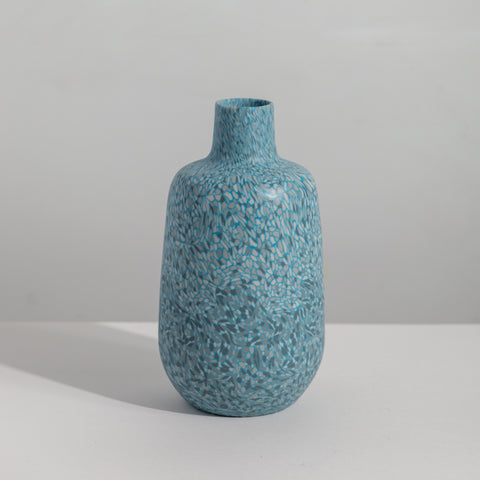 Hand-thrown porcelain nerikomi vase made in NYC by Robert Hessler