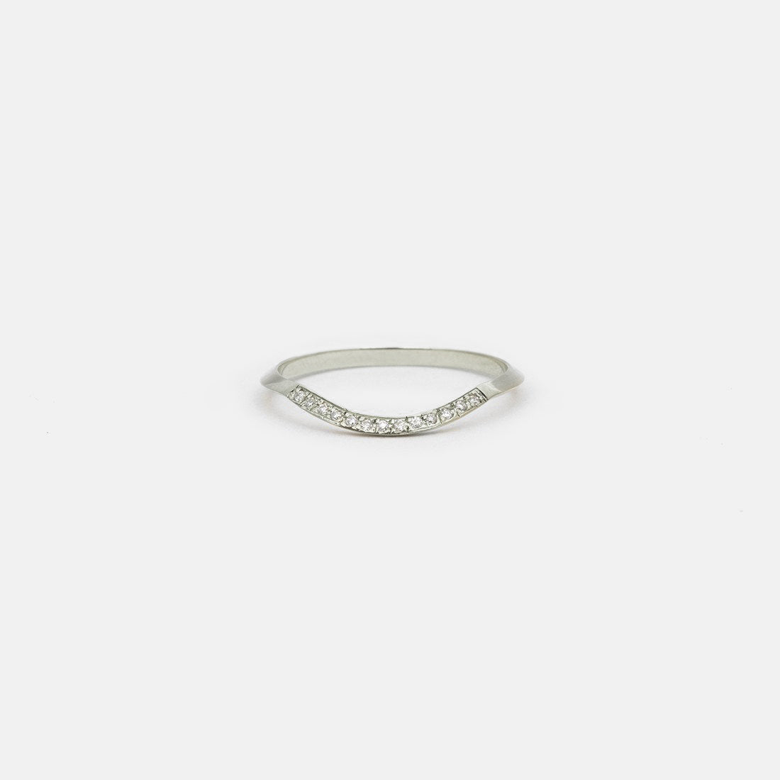 Arba Non-Traditional Ring in 14k  White Gold set with White Diamonds By SHW Fine Jewelry NYC