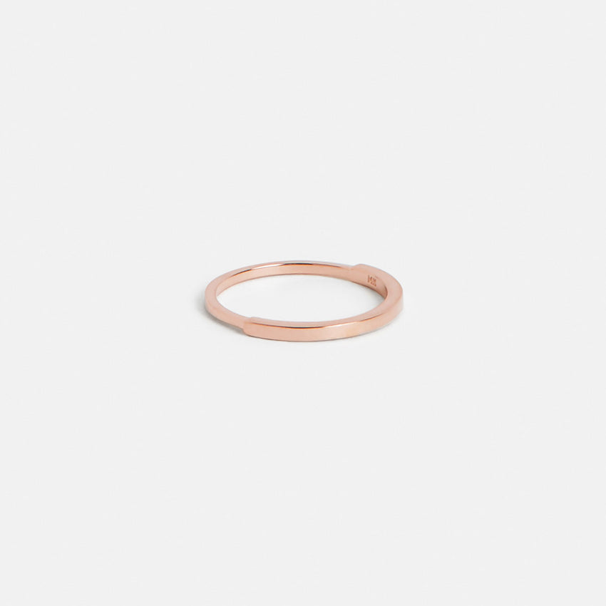 Ari Stackable Ring in 14k Rose Gold By SHW Fine Jewelry NYC